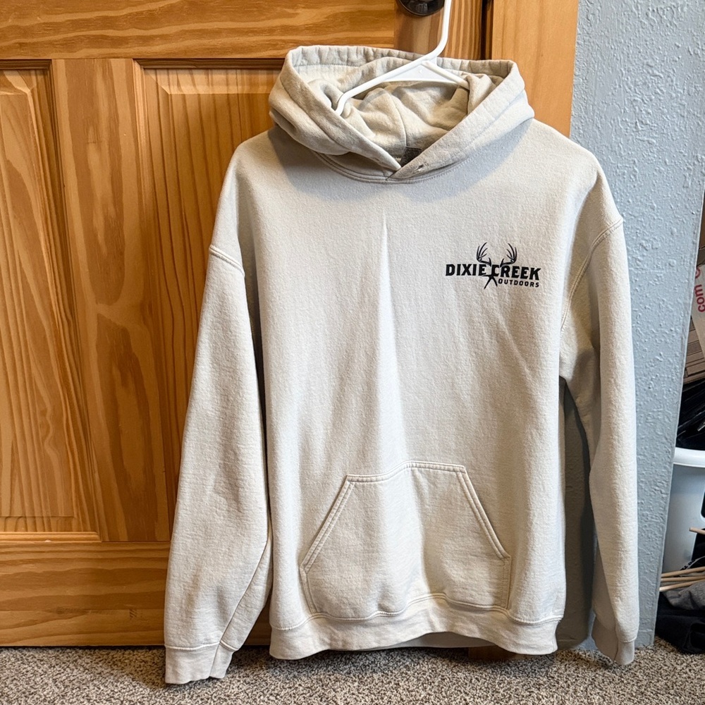 Gildan Beige Hoodie with Logo